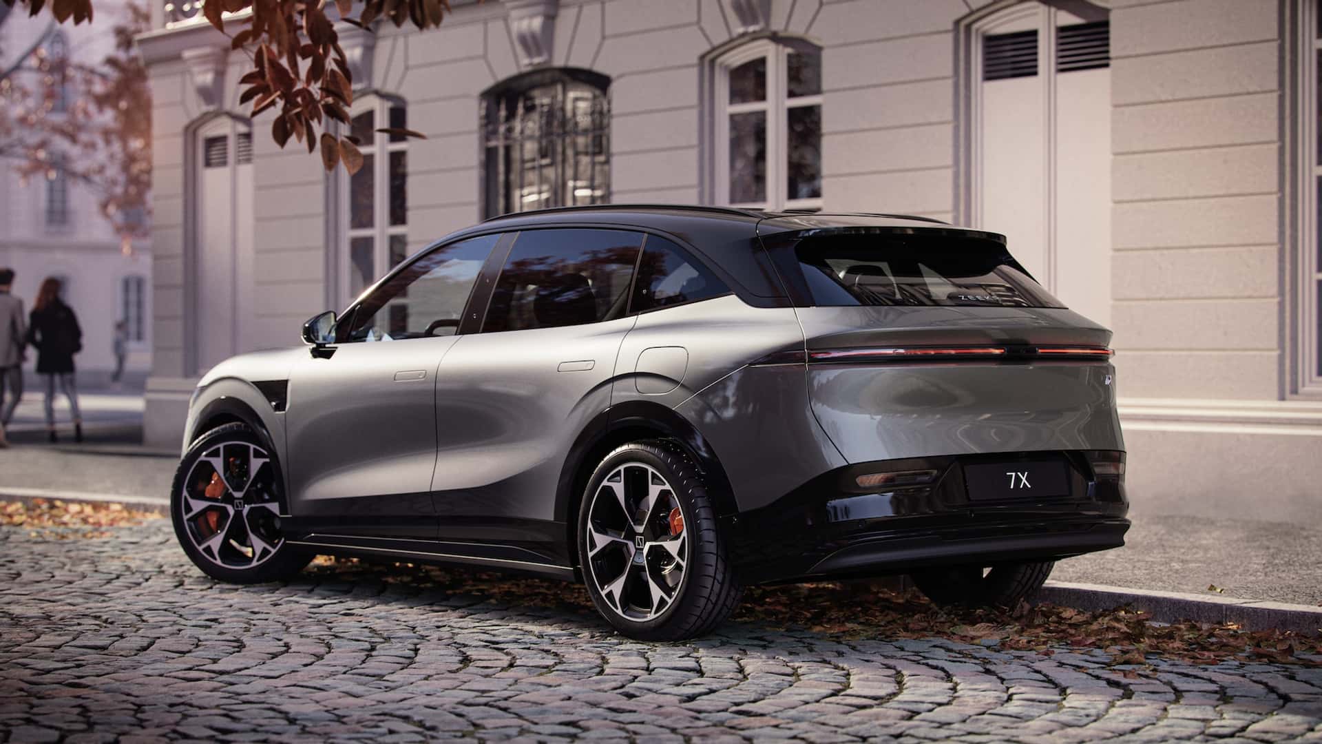 Rear of the Zeekr 7X crossover vehicle