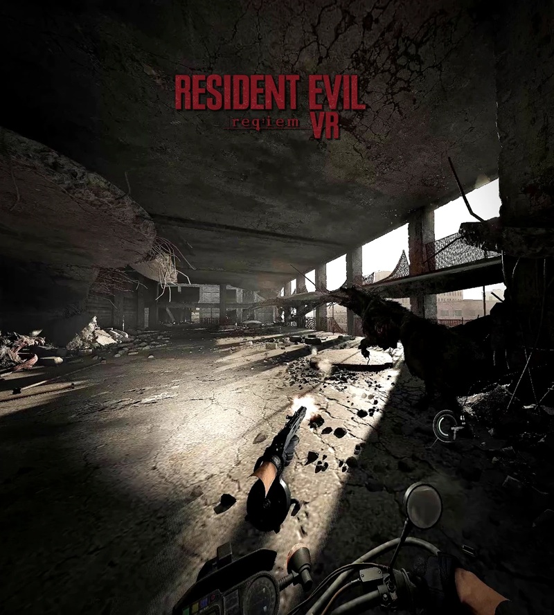 Знімок екрану з VR-моду Resident Evil Requiem