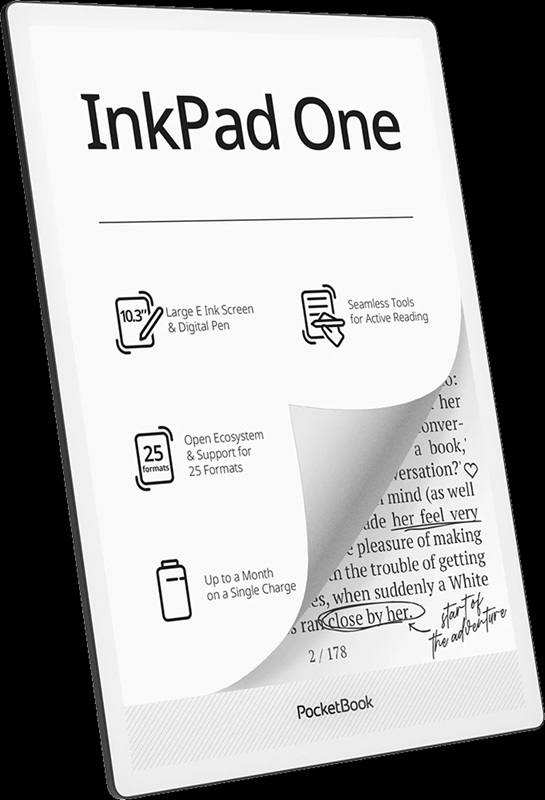 PocketBook InkPad One reader - side view