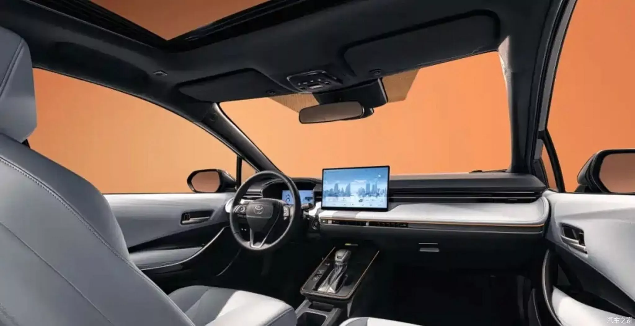 Interior of GAC Toyota Levin L with new multimedia system