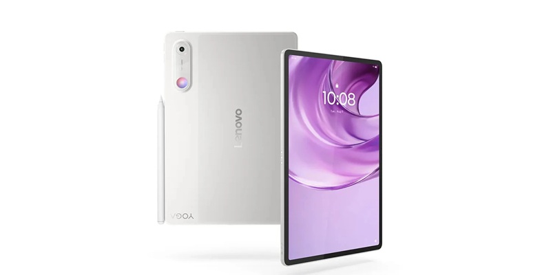 Lenovo Yoga Tab Gen 2 — 11.1-inch 4K display, MediaTek Dimensity 9500s, and a rear LED indicator.