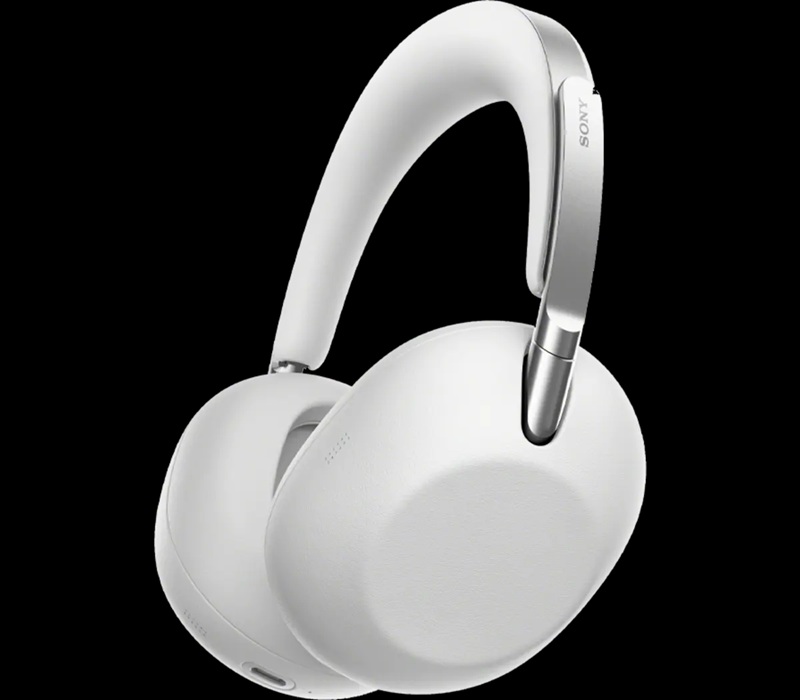 Білі навушники Sony 1000X The ColleXion на білому фоні