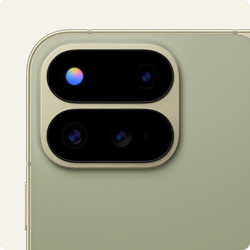 Pixel Glow — the new LED notification strip — visible along the rear of the Pixel 11 Pro Fold.