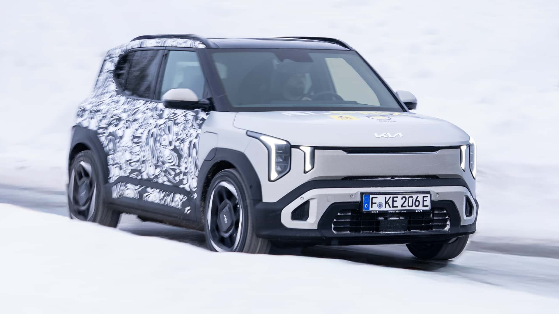 Kia EV2 прототип на зимних испытаниях