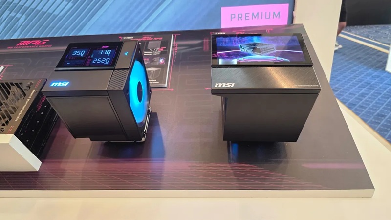 MPG CoreFrozr CPU cooler with LCD screen