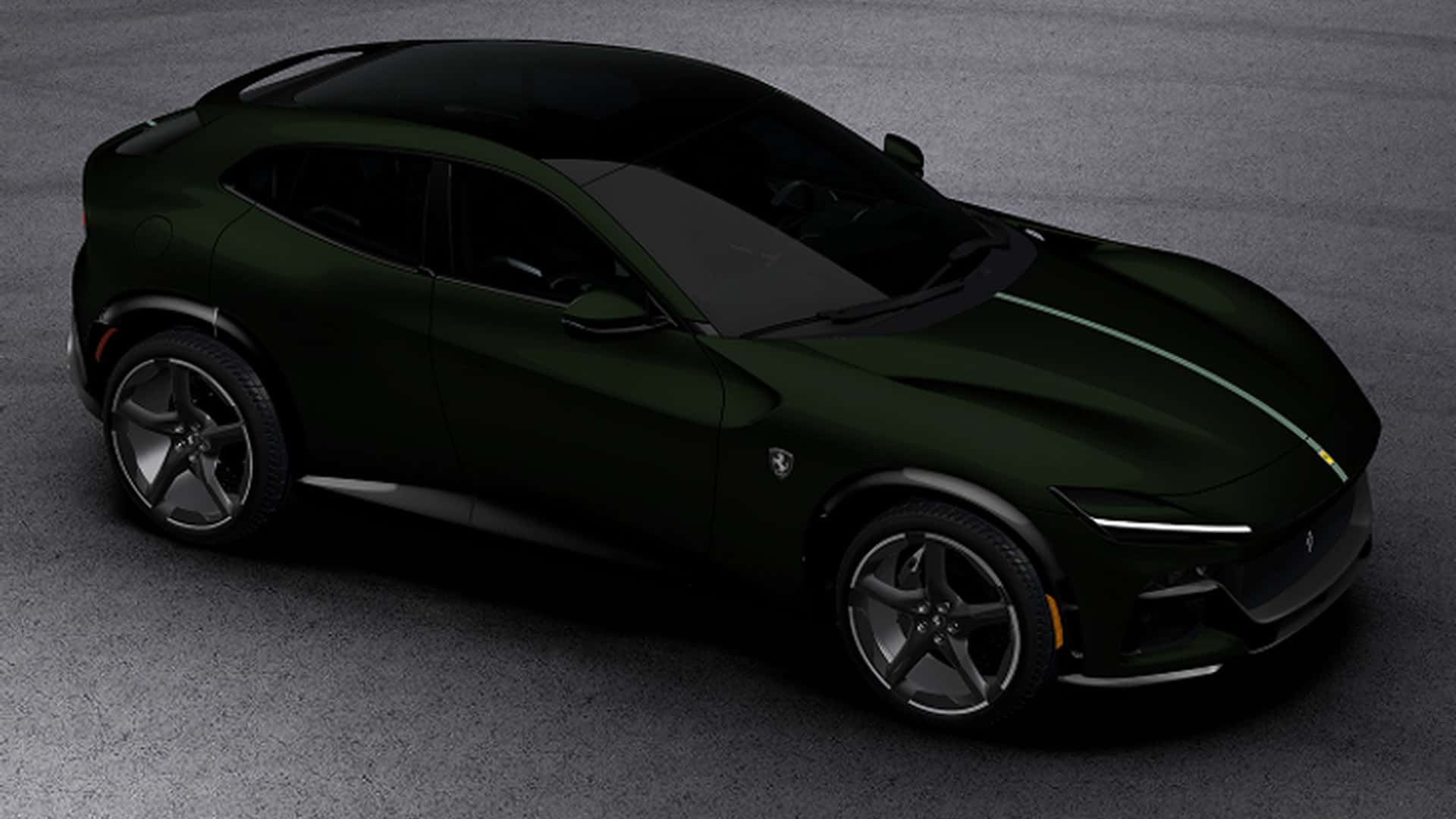 Ferrari Purosangue The Forests у глибокому зеленому відтінку.