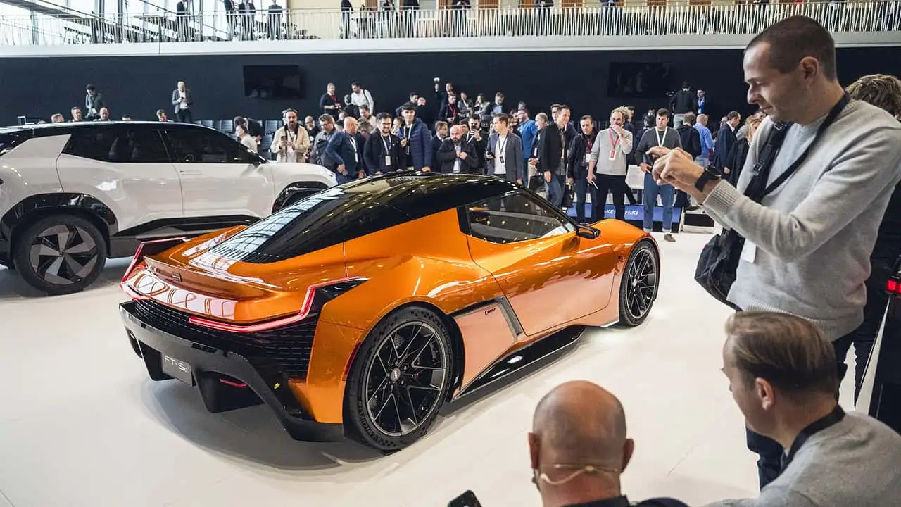 Side view of the new MR2 prototype during tests