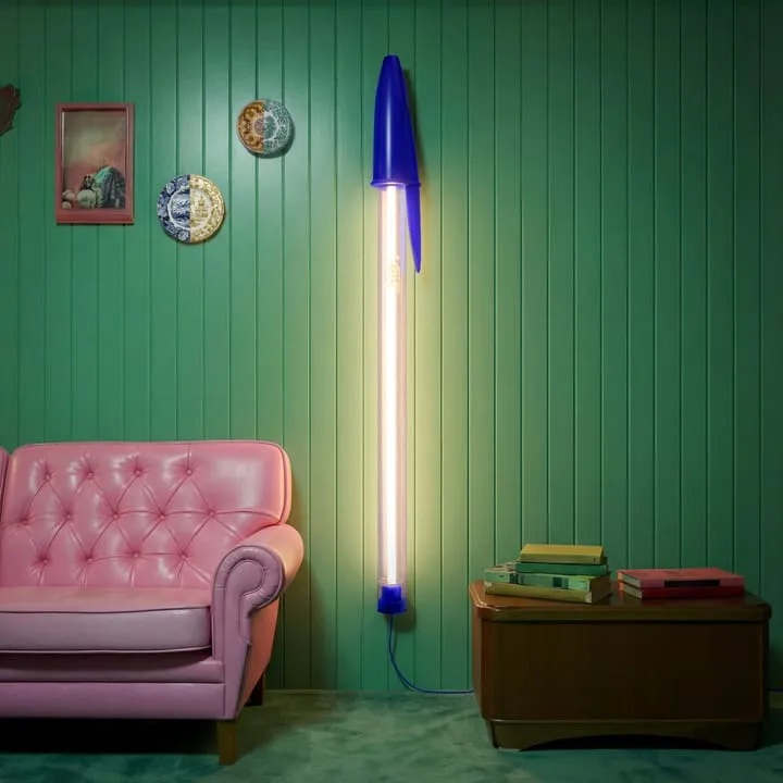 Bic Lamp in the form of an enlarged Bic Cristal pen
