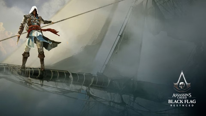 Эдвард Кенуэй на мачте в ремейке Assassin's Creed IV Black Flag