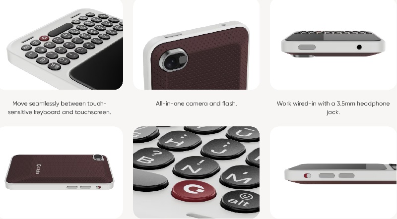 Clicks Communicator smartphone at work