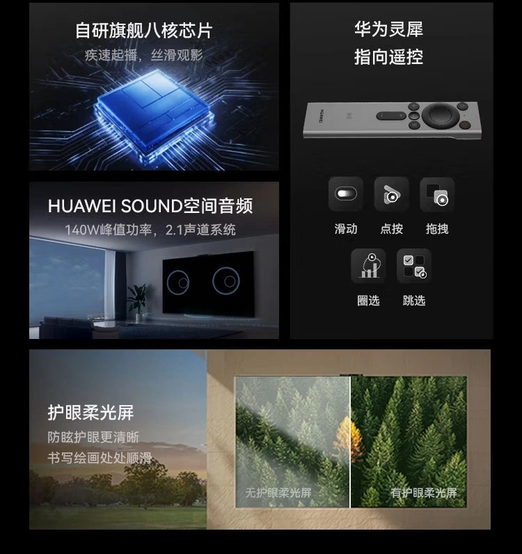 Image of Huawei Smart Screen V6 TV with mini LED backlight