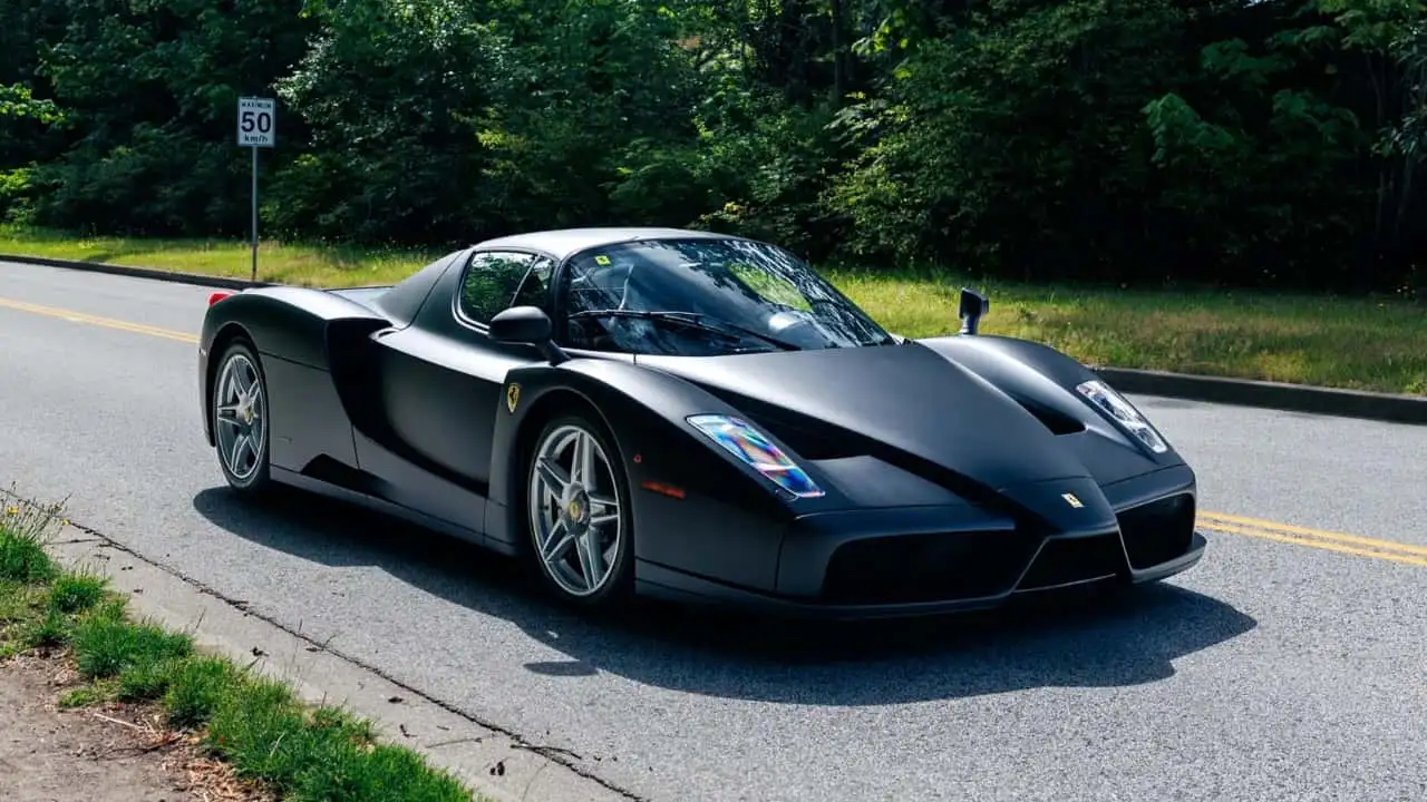 Ferrari Enzo матовий на дорозі