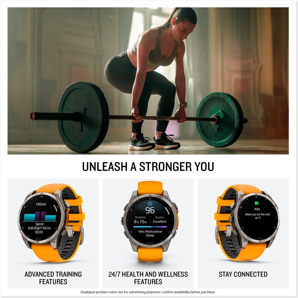 Garmin Fenix 8 back panel, orange case