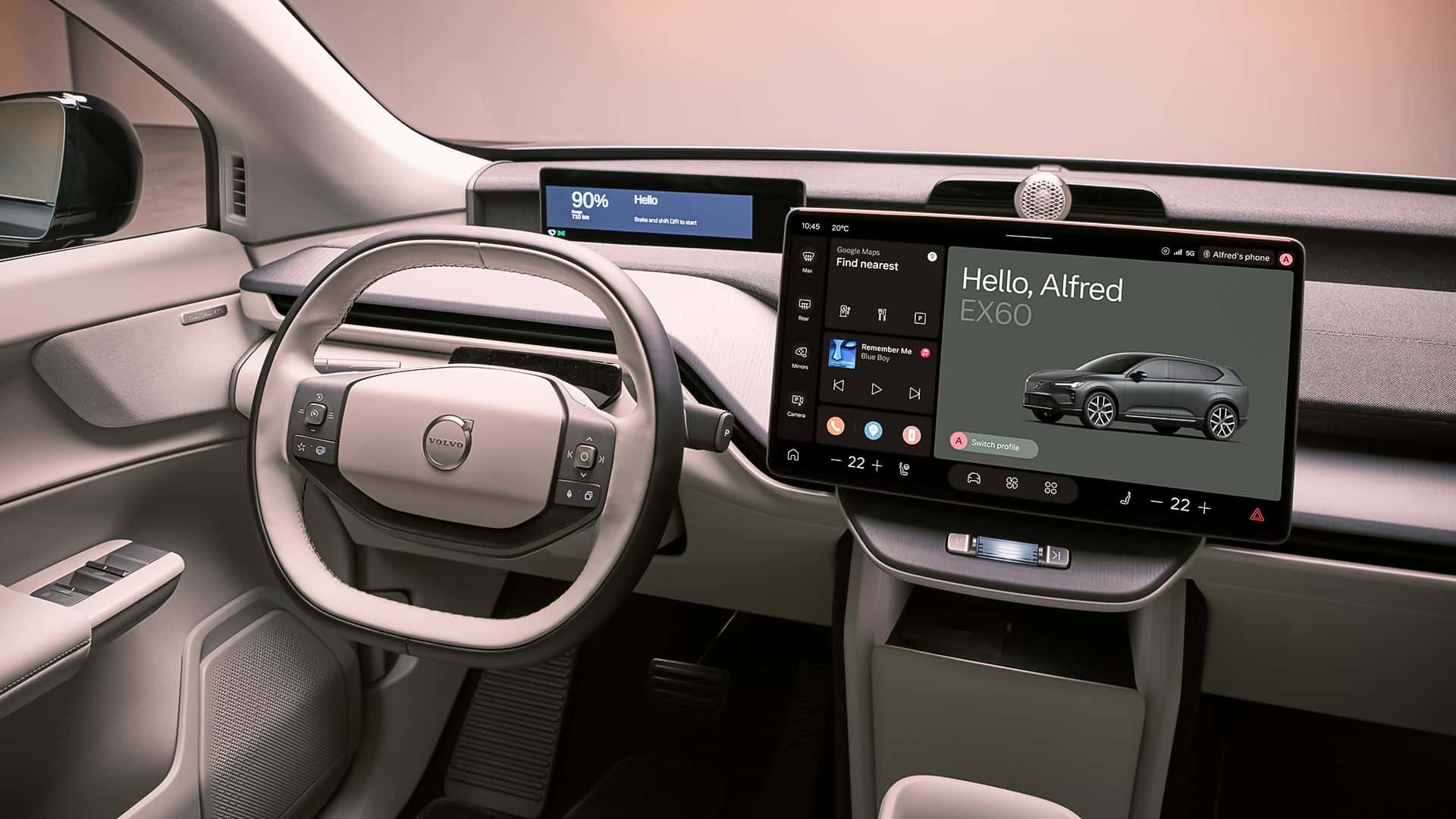 Interior of Volvo EX60