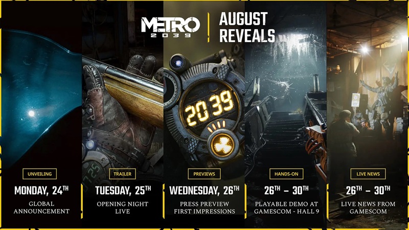 Metro 2039 will have its first public playable demo at Gamescom 2026, Hall 9.1.