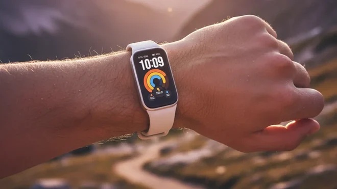Le Xiaomi Smart Band 11 Active en coloris noir, tel que présenté dans les visuels officiels fuités.