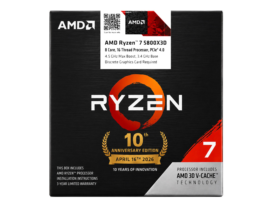 Ювілейний процесор AMD Ryzen 7 5800X3D у новій упаковці