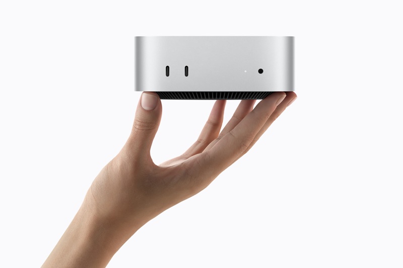The new Mac mini retains its compact 5×5-inch design while fitting significantly more processing power inside.