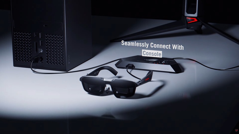ASUS ROG XREAL R1 AR Gaming Glasses side view