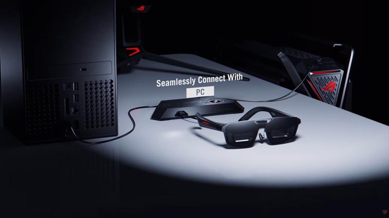 ASUS ROG XREAL R1 AR Gaming Glasses close-up