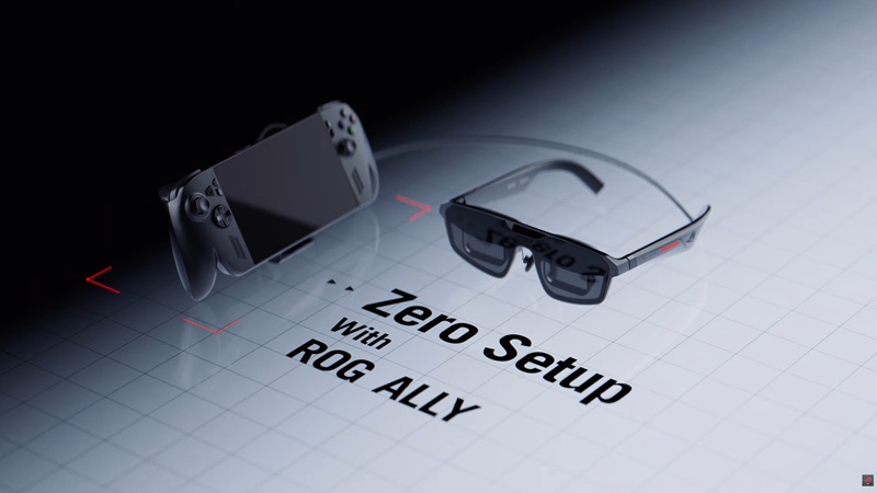 ASUS ROG XREAL R1 AR Gaming Glasses top view