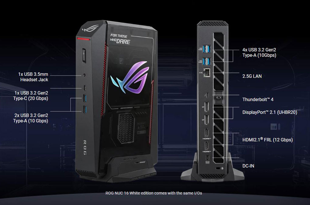 ROG NUC 16 (2026) порты и разъёмы