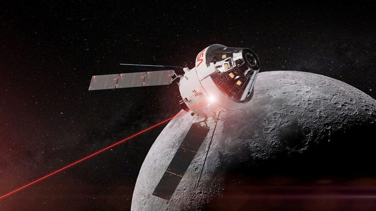 Космический аппарат Orion с оптической системой связи Orion Artemis II (O2O). Иллюстрация: NASA
