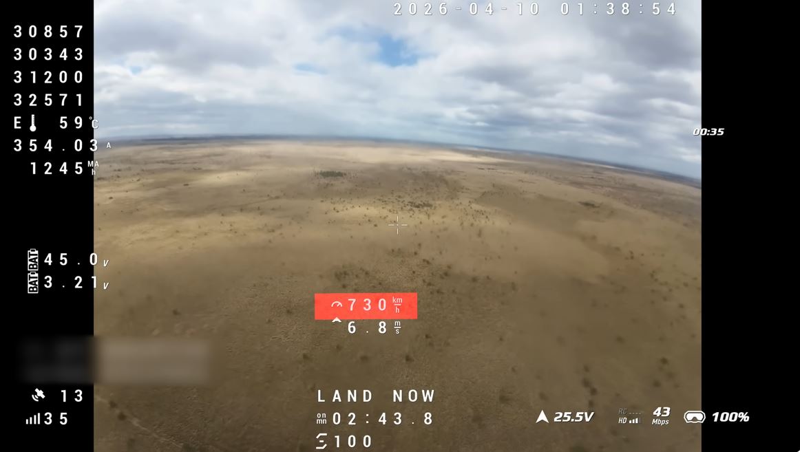 Image tirée de la vidéo d'essai du drone Blackbird. Illustration : Drone Pro Hub