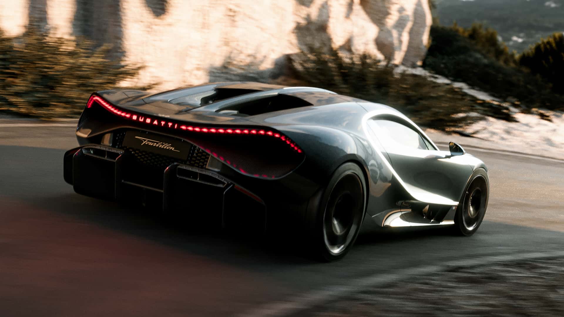 Bugatti Tourbillon с видом сверху