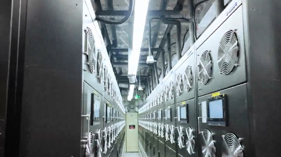 Interior of the underwater data center module near Shanghai. Photo: CMG