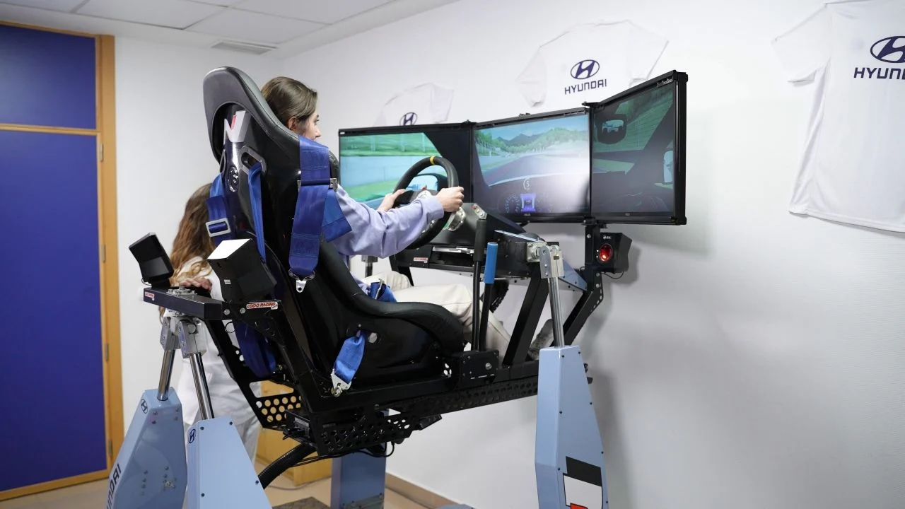 Training driving skills on Hyundai simulator