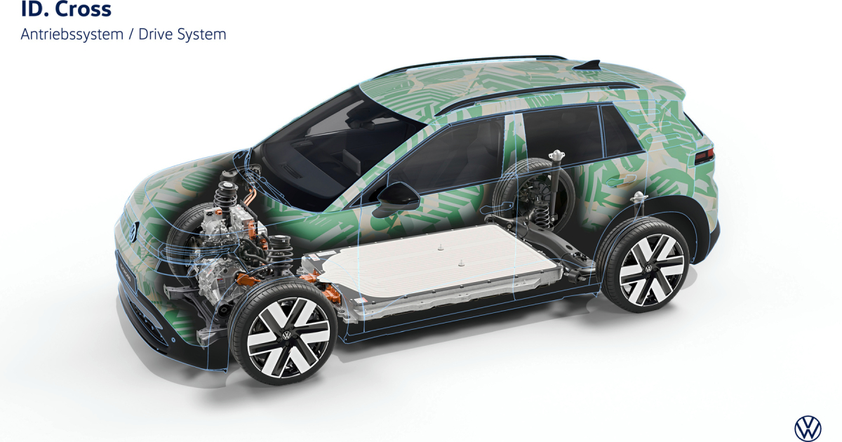 Interior view of Volkswagen ID. Cross