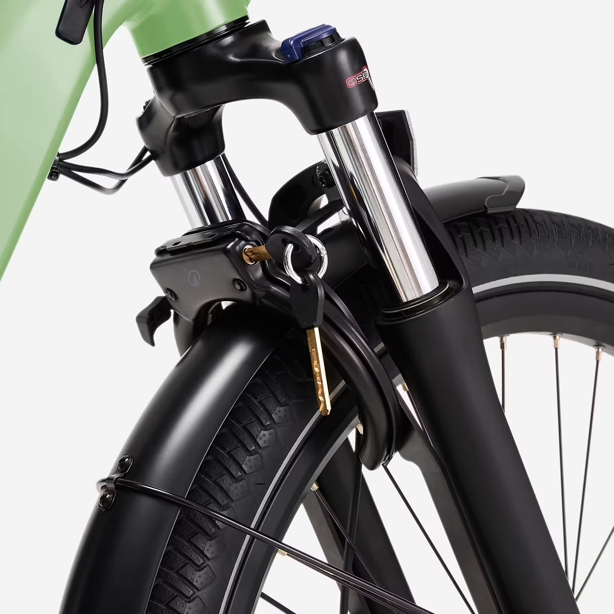 Vue latérale du Btwin E-Three 500