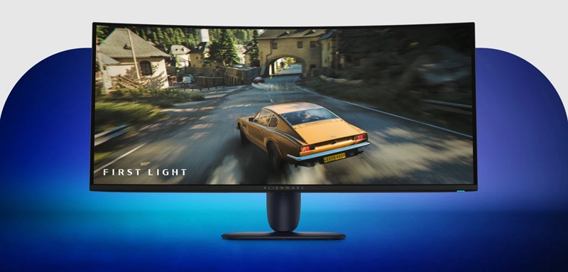 L'Alienware AW3426DW et sa dalle QD-OLED incurvée 34 pouces avec technologie Penta Tandem.