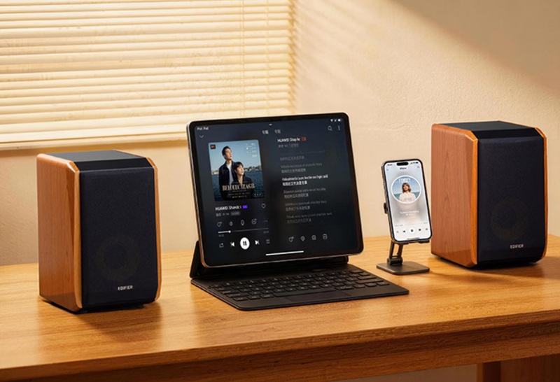 L'application Edifier Connect permet de gérer les préréglages EQ et les mises à jour firmware.