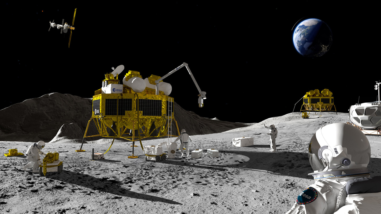 Lunar surface exploration scenario. Illustration: ESA