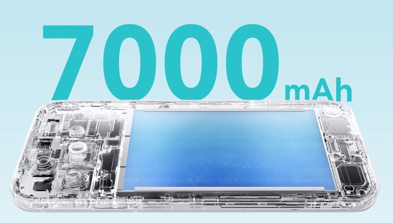 La batterie de 7 000 mAh prend en charge la charge filaire à 100 W et la charge sans fil à 50 W.