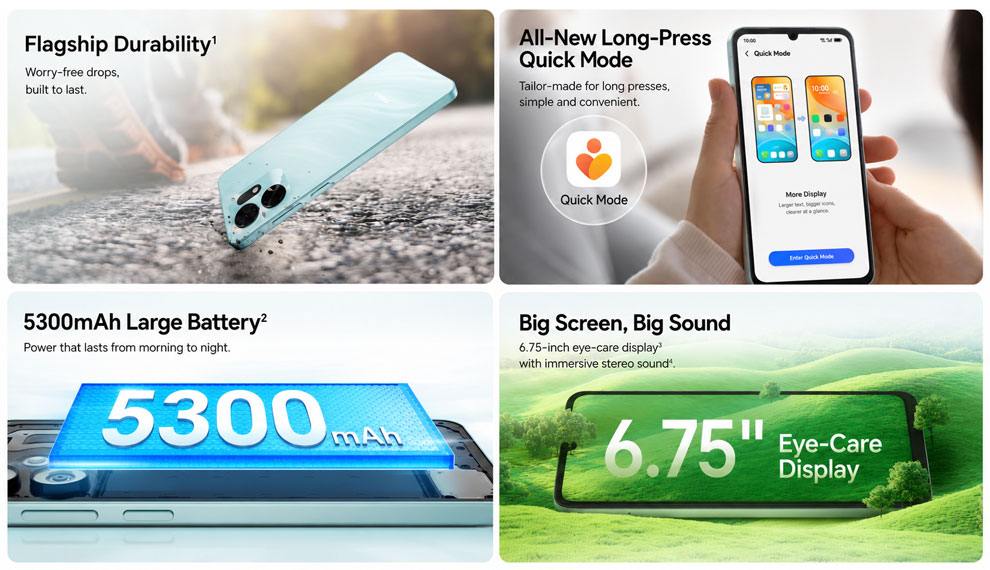 The 5,300 mAh battery is the Play 80's strongest selling point at this price.