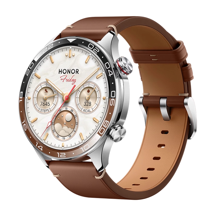 Honor Watch 6 Pro in silver ceramic casing