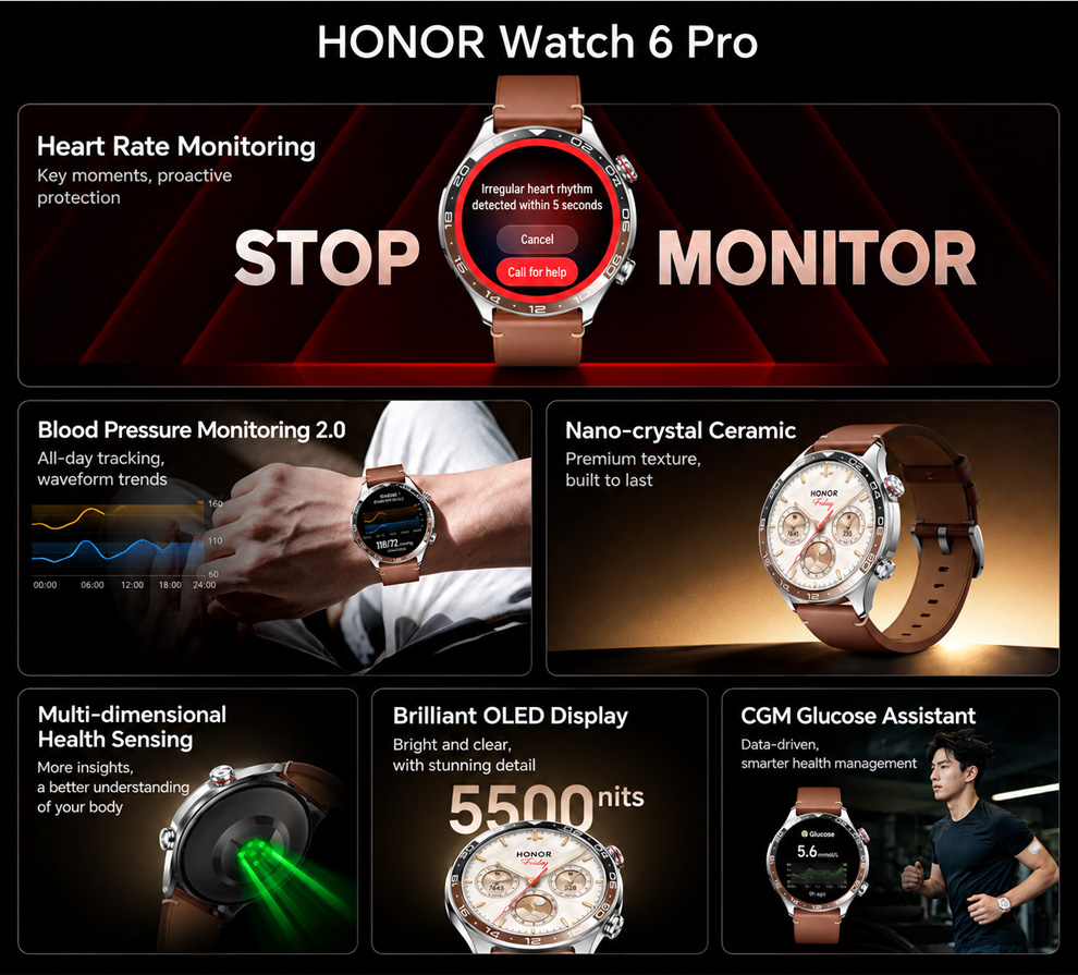 Honor Watch 6 Pro features