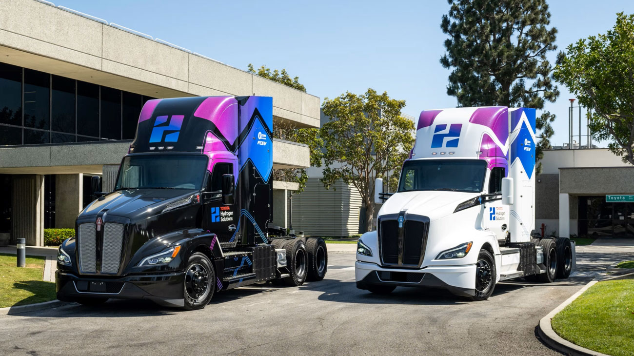 Poids lourds à hydrogène sur les routes américaines. Photo : Toyota Motor