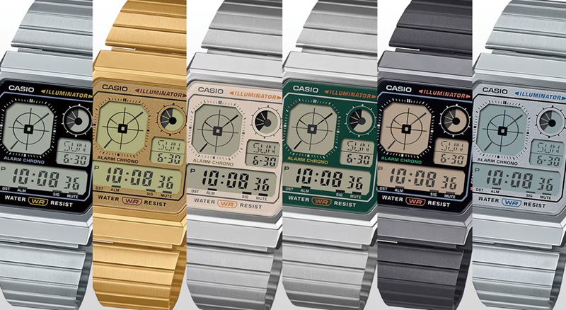 La série A130WE est disponible en finitions silver, doré et gunmetal ; les variantes à écran coloré restent à venir.