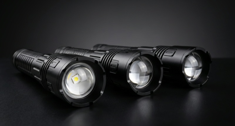 Flashlight casing made of anodized aluminum