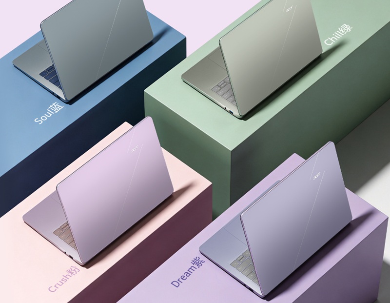 The Go Air's 180-degree hinge and Full HD webcam with face recognition.