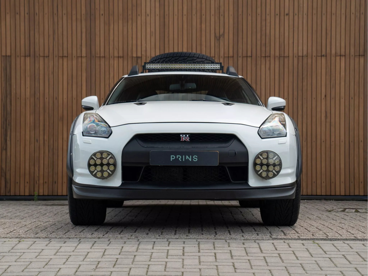 View of off-road tires and wheel arch extensions