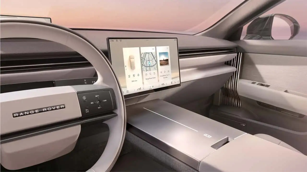 Range Rover GT interior without passenger screens