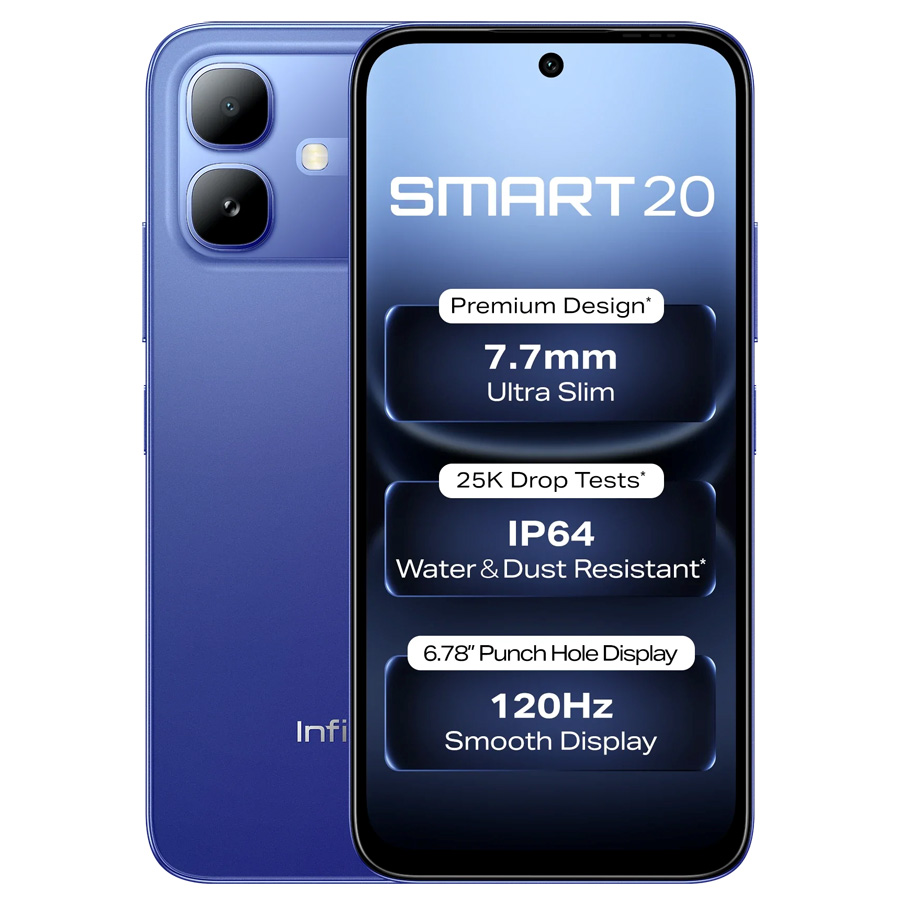 L'Infinix Smart 20 dans son fin châssis. Illustration : Infinix
