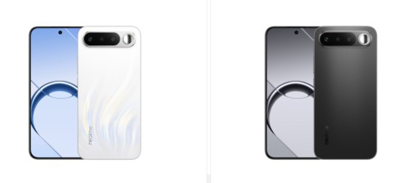 Realme 16 in White Swan and Black Cloud colors