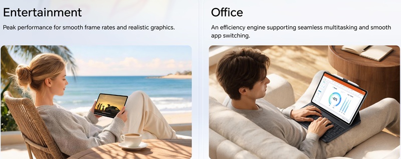 Honor Pad 20 Pro — 12.1-inch 3K display with 165Hz refresh rate and anti-glare Paperlike coating.