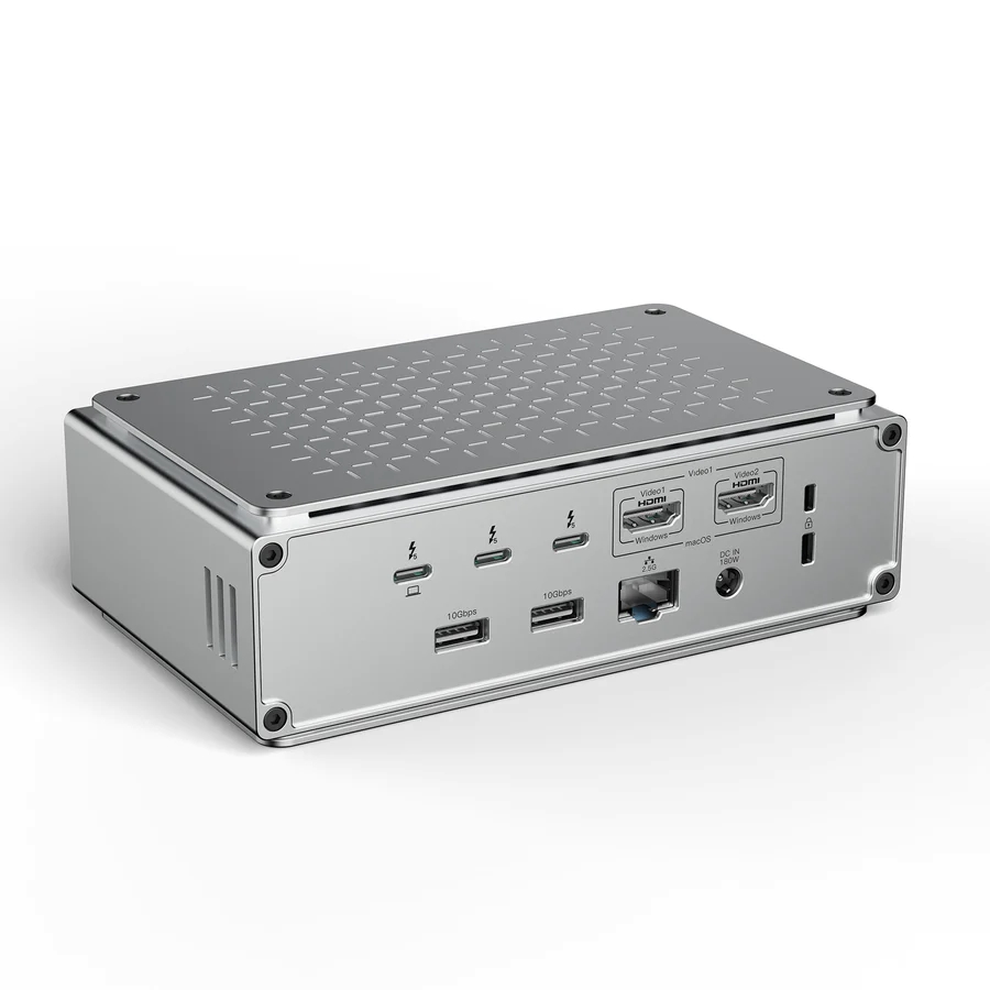 Боковой вид Thunderbolt 5 Dock
